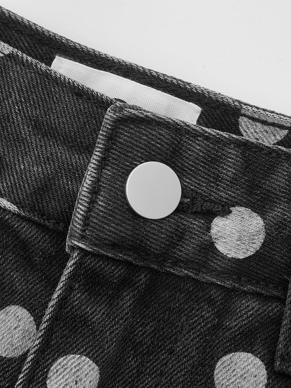 Cayetana | Jeans Cargo Curvos de Lunares