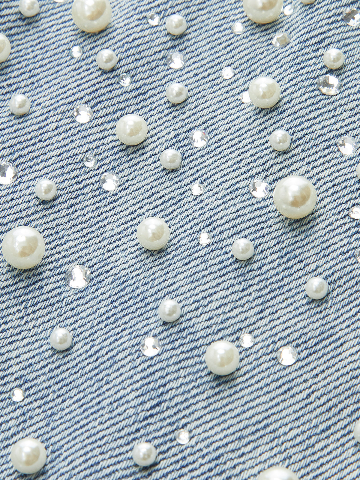 Nazaret | Jeans Curvos con Perlas y Strass
