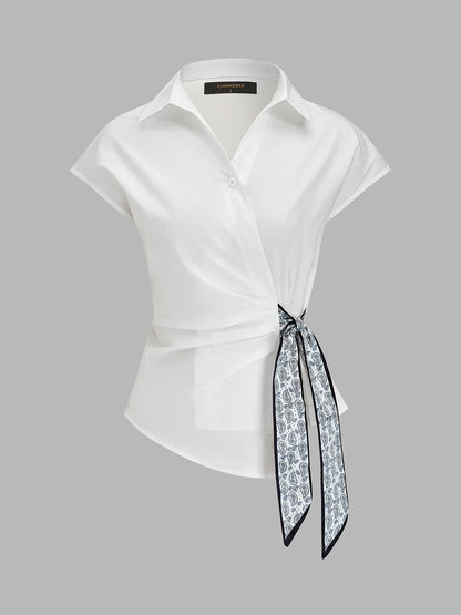 Enara | Blusa Cruzada Paisley con Lazo