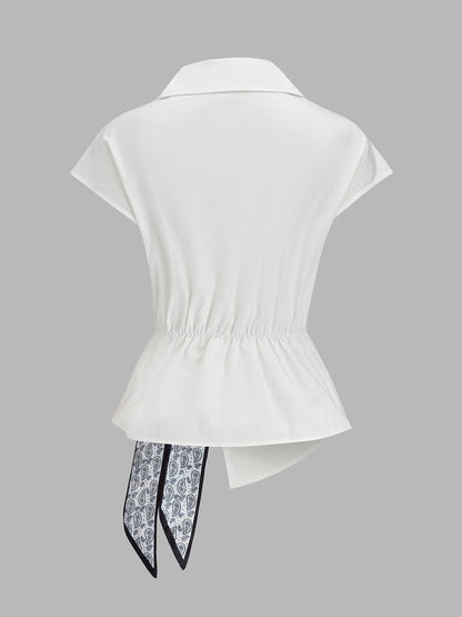 Enara | Blusa Cruzada Paisley con Lazo