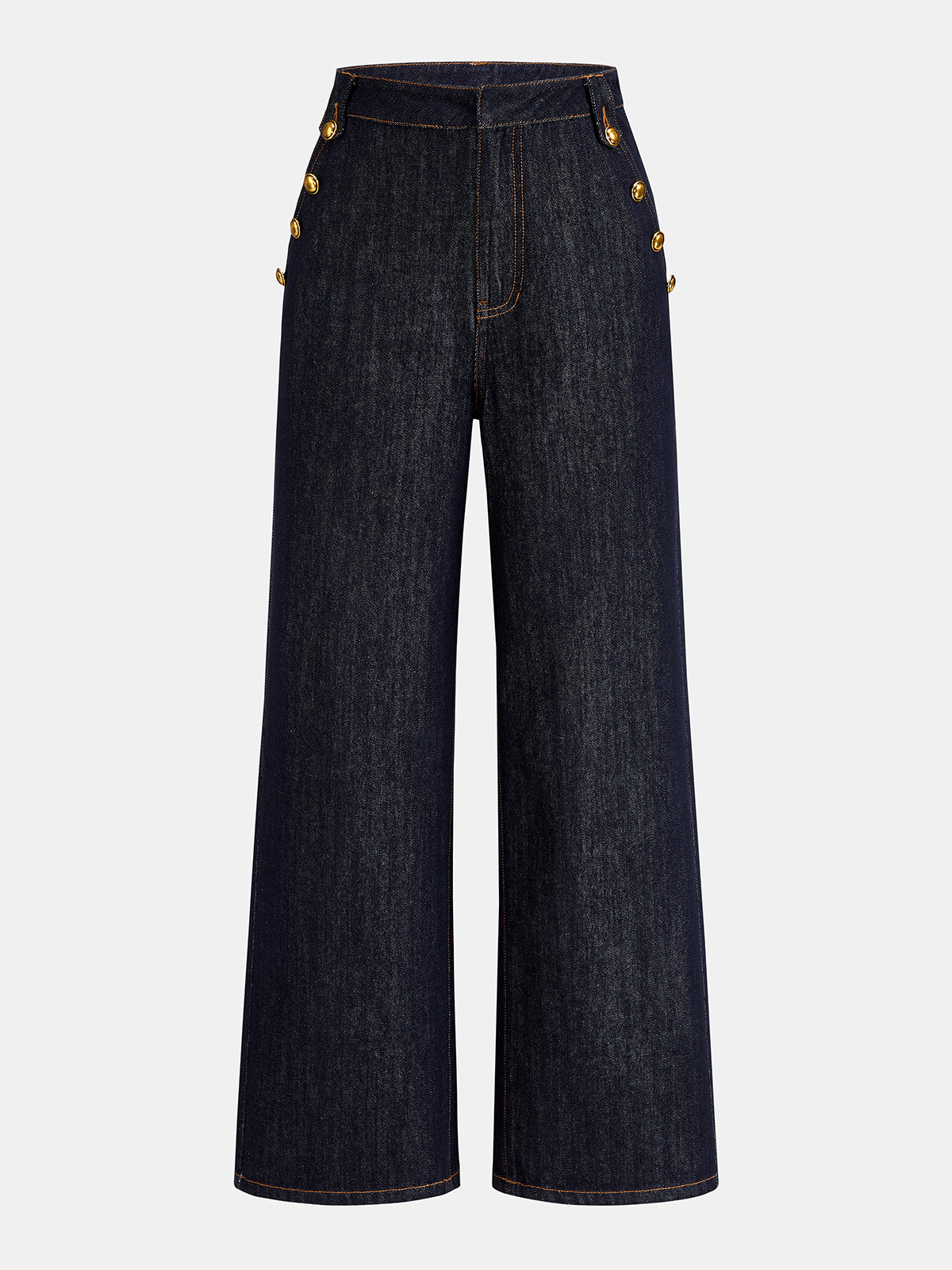 Miriam | Jeans con Doble Hilera de Detalles Metálicos
