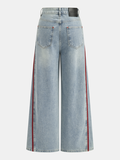Vega | Jeans Curvos con Franja Lateral