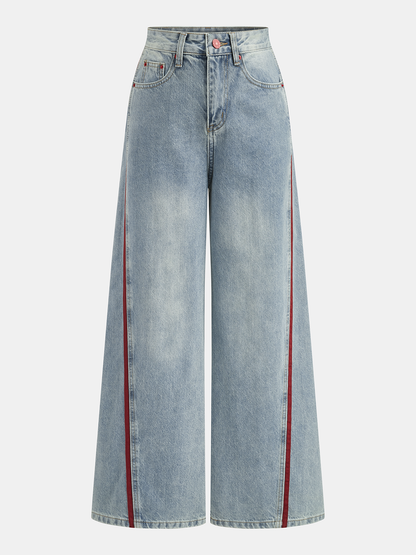 Vega | Jeans Curvos con Franja Lateral