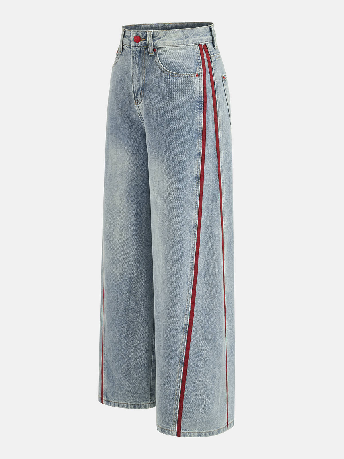 Vega | Jeans Curvos con Franja Lateral