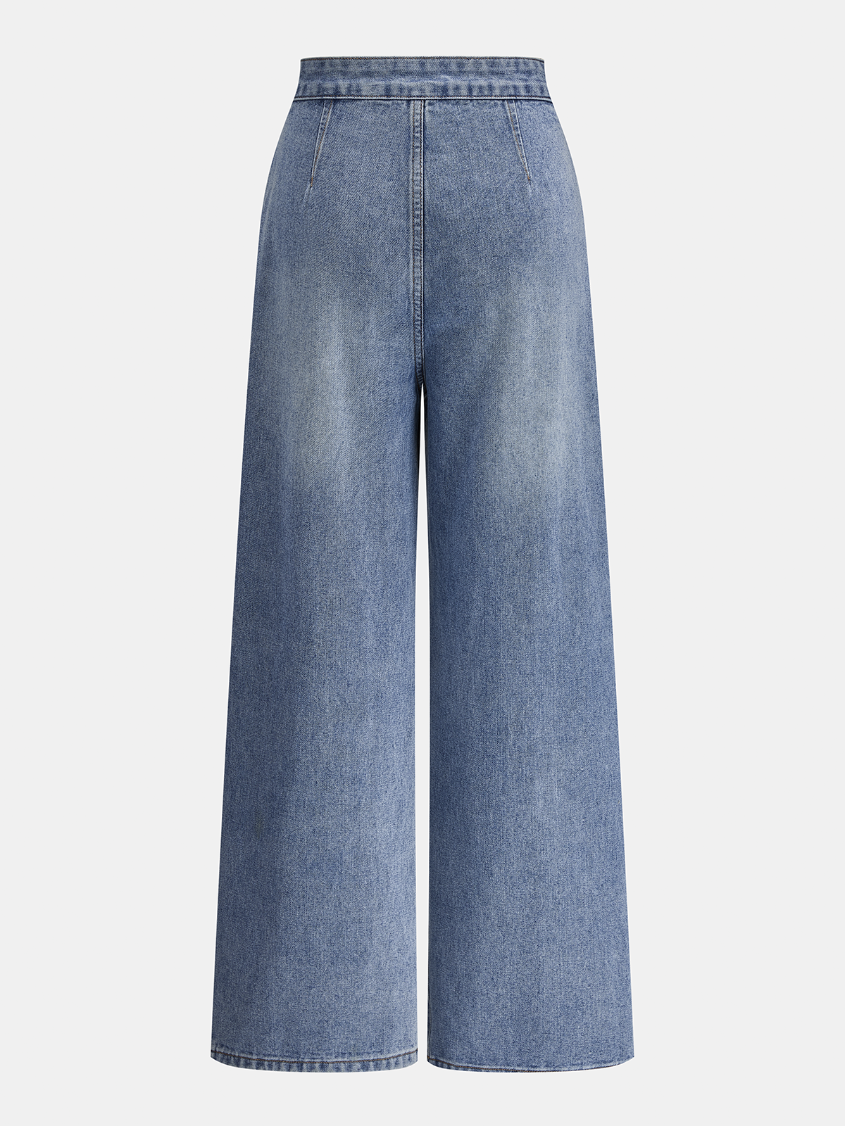 Tamara | Jeans Pierna Ancha con Pliegues Marcados
