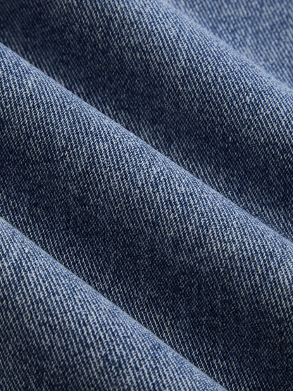Tamara | Jeans Pierna Ancha con Pliegues Marcados