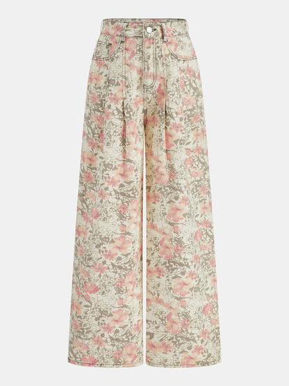 Amaia | Jeans Pierna Ancha de Flores