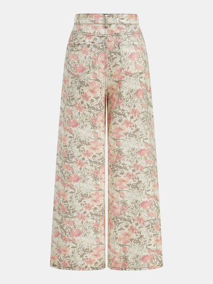 Amaia | Jeans Pierna Ancha de Flores