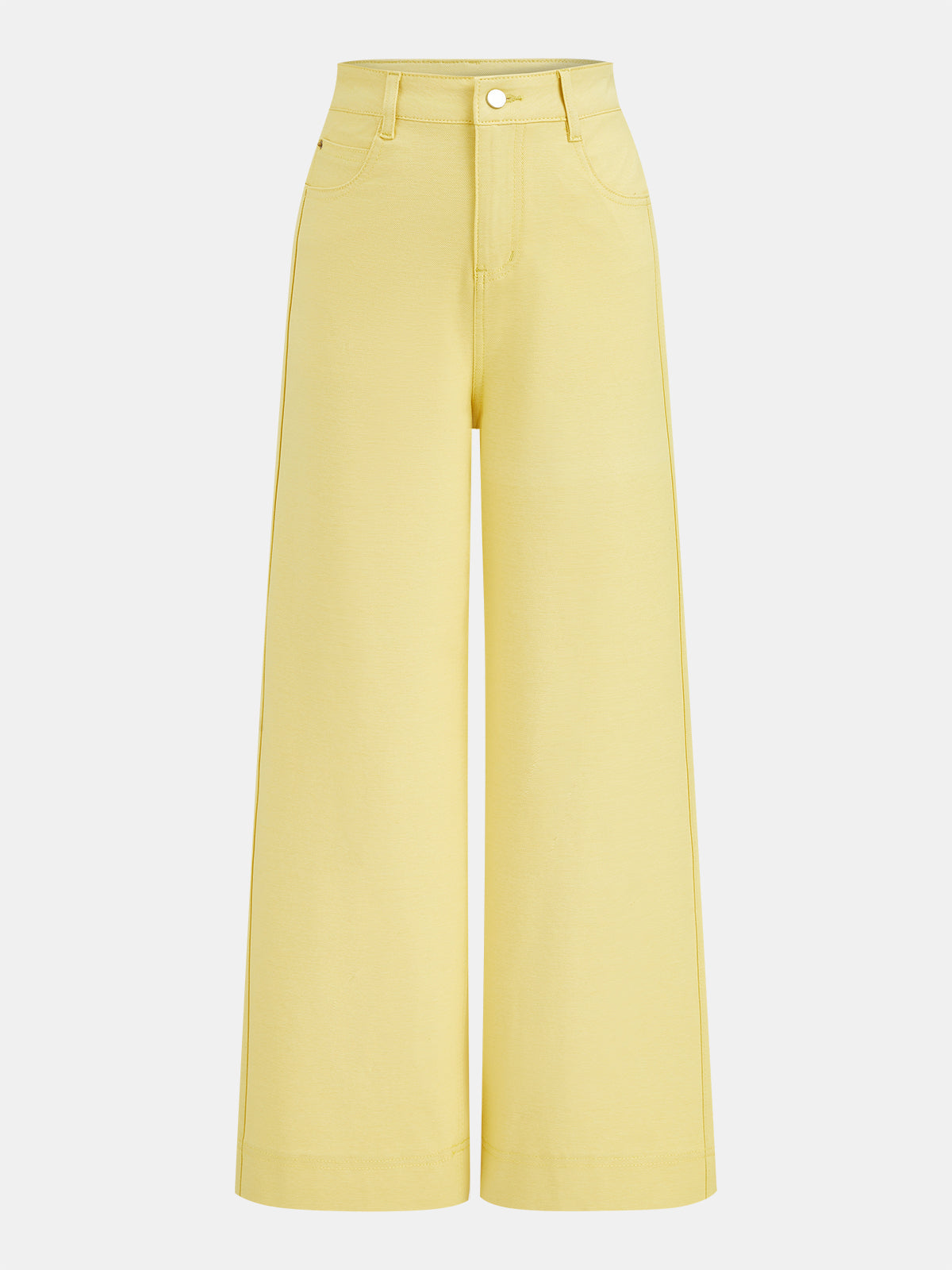 Yolanda | Pantalón Denim Pierna Ancha Tiro Alto