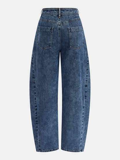 Carolina | Jeans Barrel Curvos de Tiro Medio