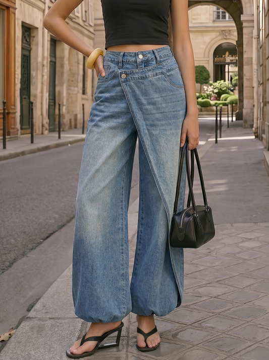 Paula | Jeans Pierna Ancha Cruzados Envolventes
