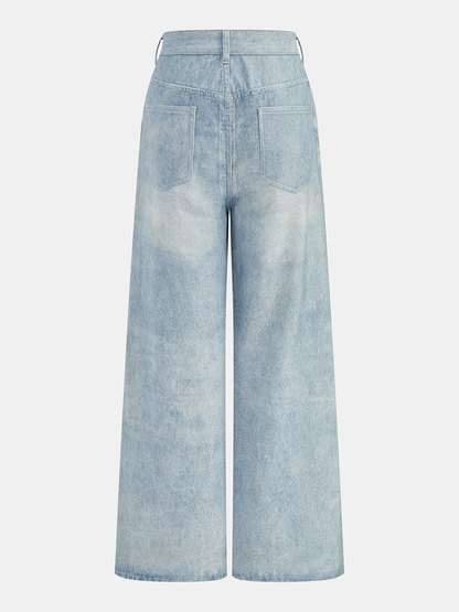 Carmen | Jeans Rectos Estampado de Flores