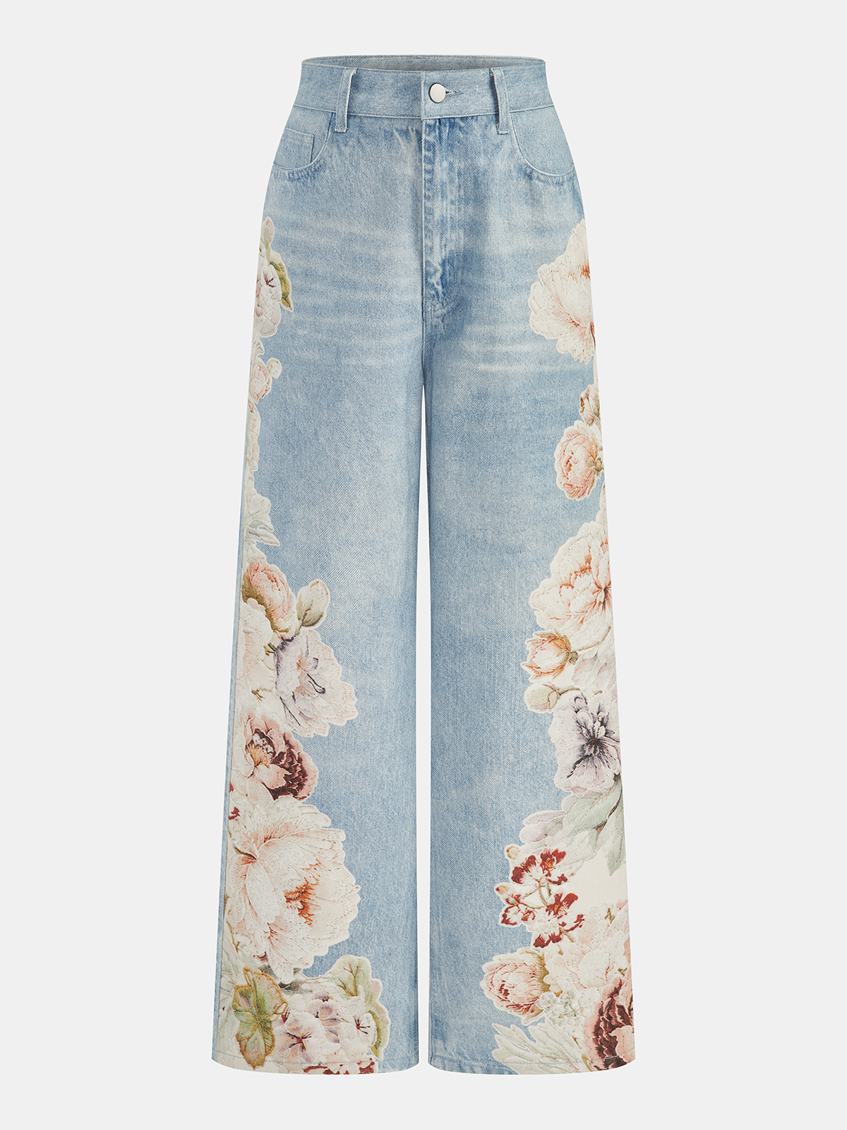 Carmen | Jeans Rectos Estampado de Flores
