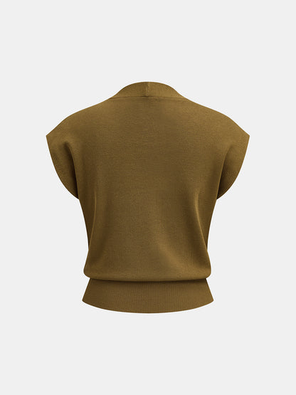 Coral | Top de Punto Cruzado sin Mangas