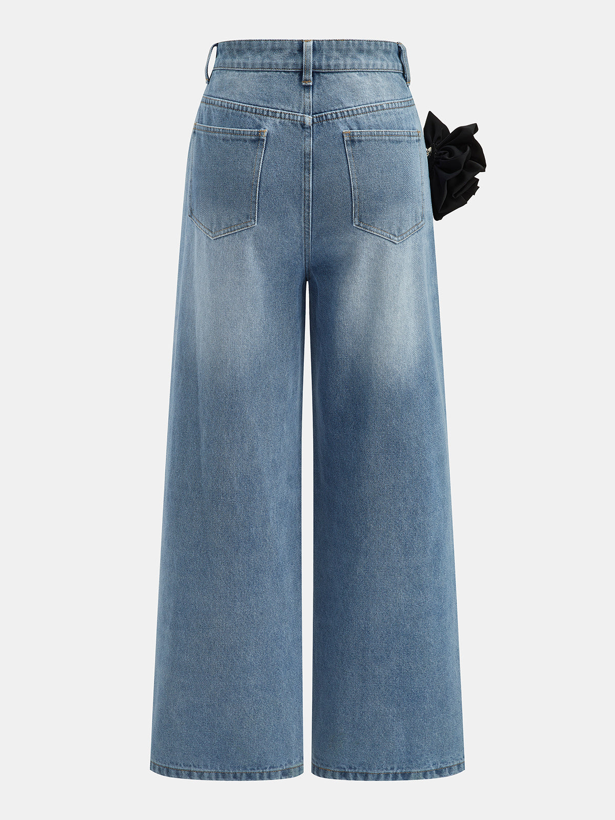 Lourdes | Jeans Rectos con Detalle Floral