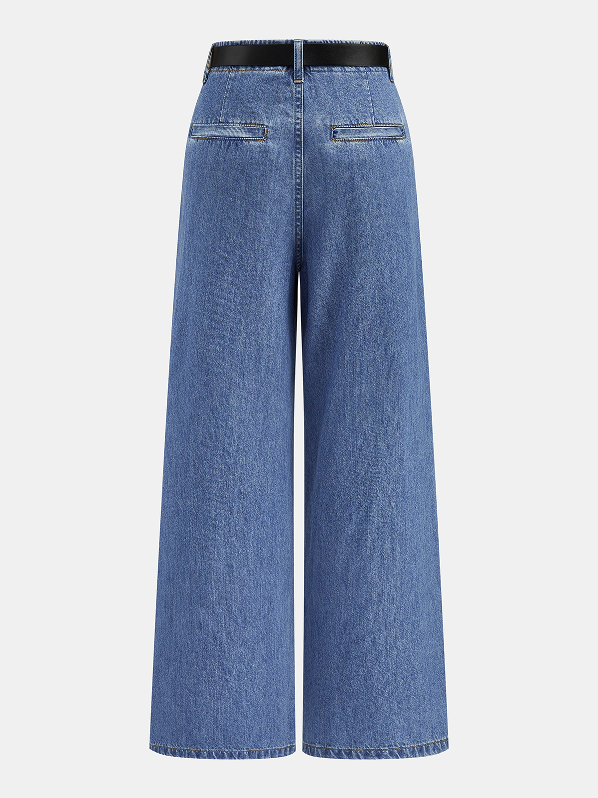 Ruth | Jeans Pierna Ancha con Pinzas y Cinturón