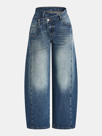Ariadna | Jeans Curvos con Cintura Asimétrica