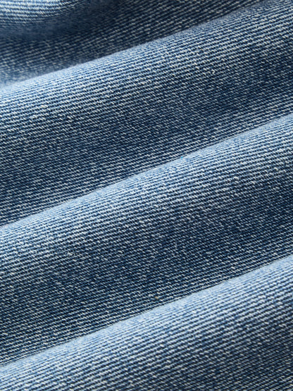 Yaiza | Jeans Pierna Ancha con Abertura y Flores Aplicadas