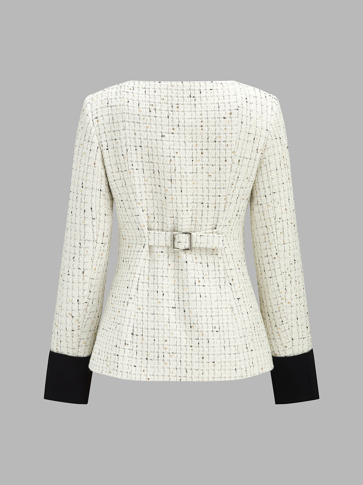Rosalba | Blazer de Tweed con Alamares y Puños en Contraste
