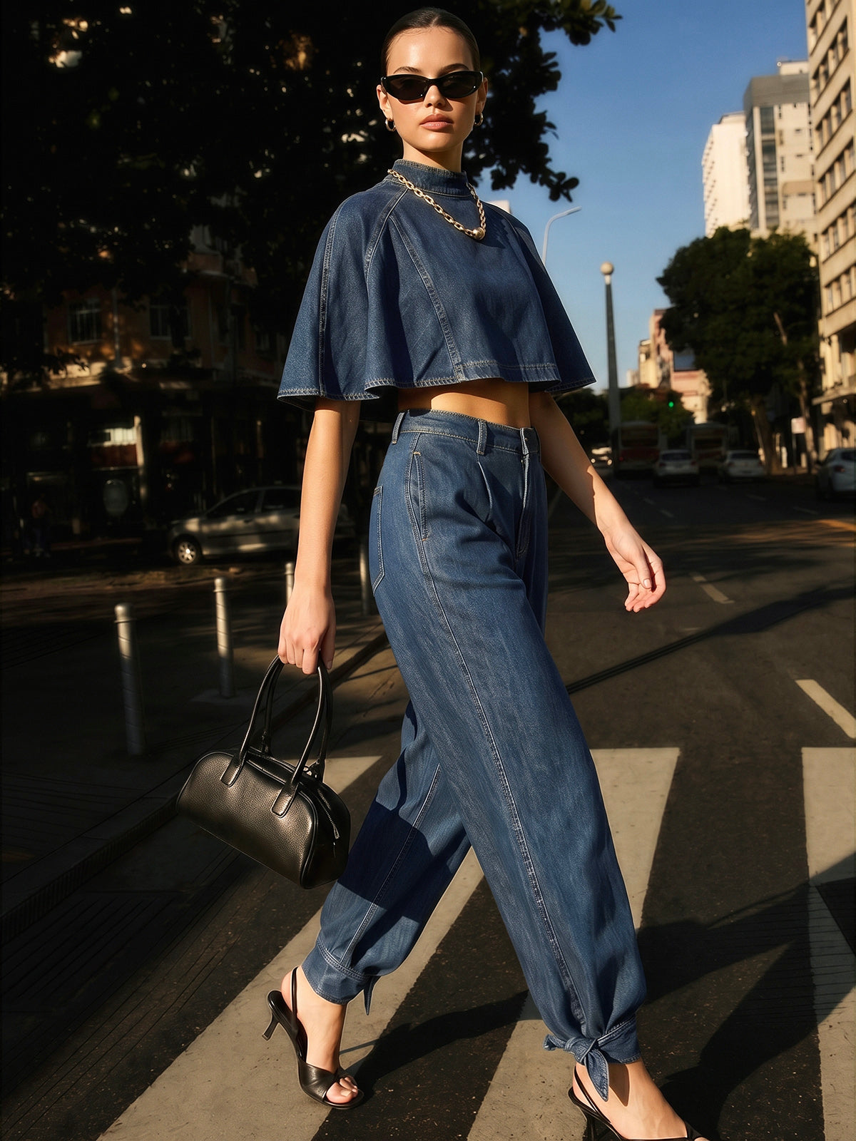 Alicia | Jeans de Tiro Medio con Bajo Anudado