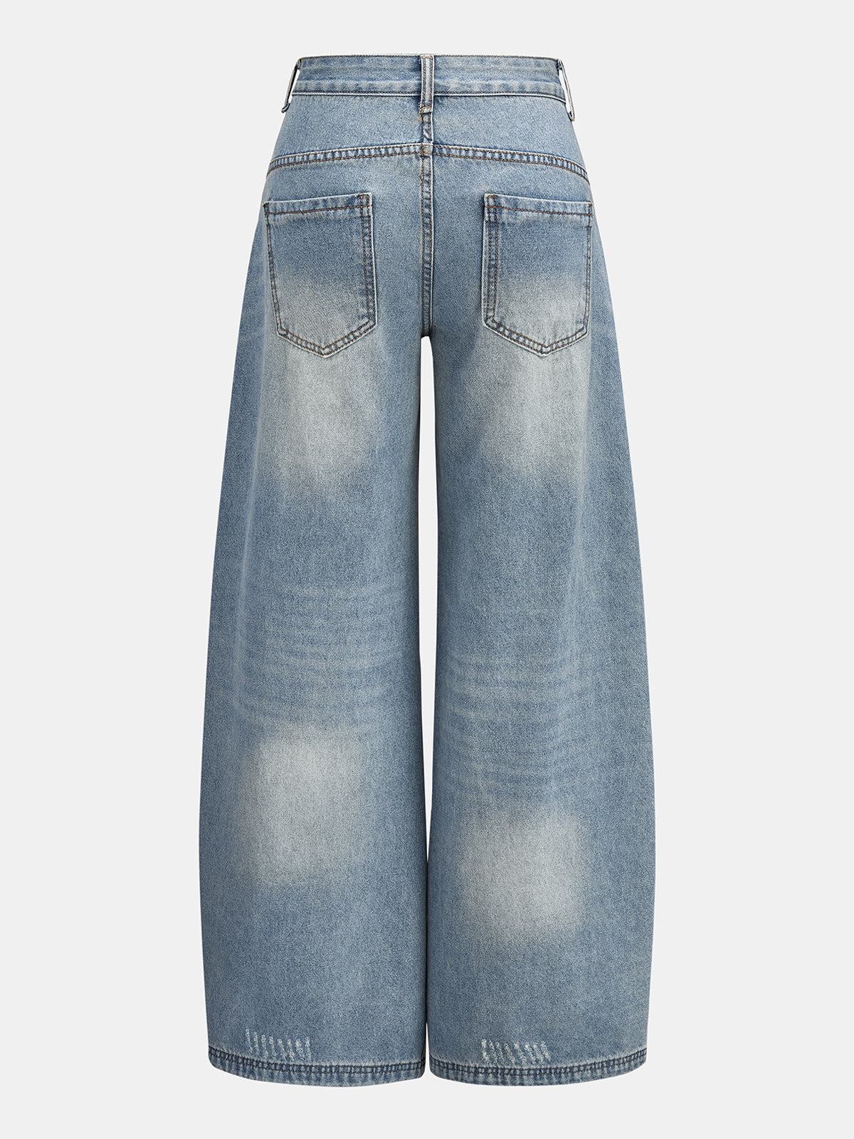 Aroa | Jeans Pierna Ancha con Corazones Decorativos