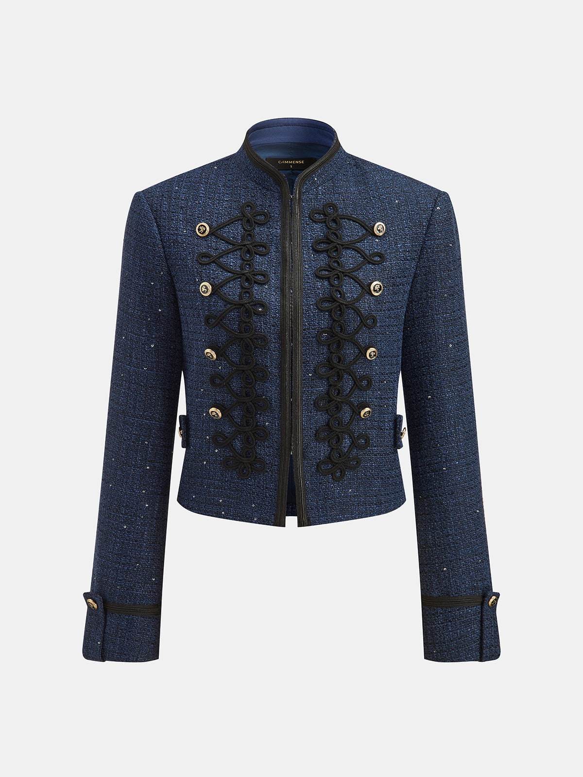 Genoveva | Blazer de Tweed Estilo Militar