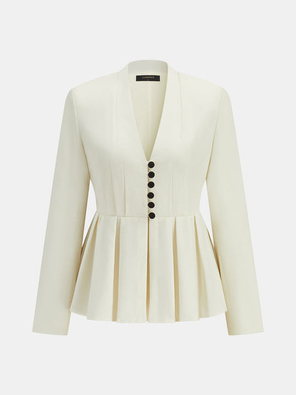 Regina | Blazer Peplum con Escote en V