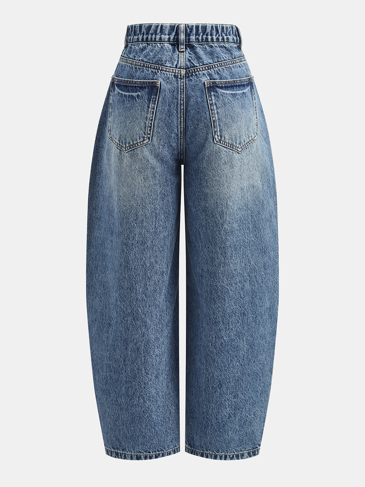 Tatiana | Jeans Barrel Tiro Alto con Botones en Diagonal