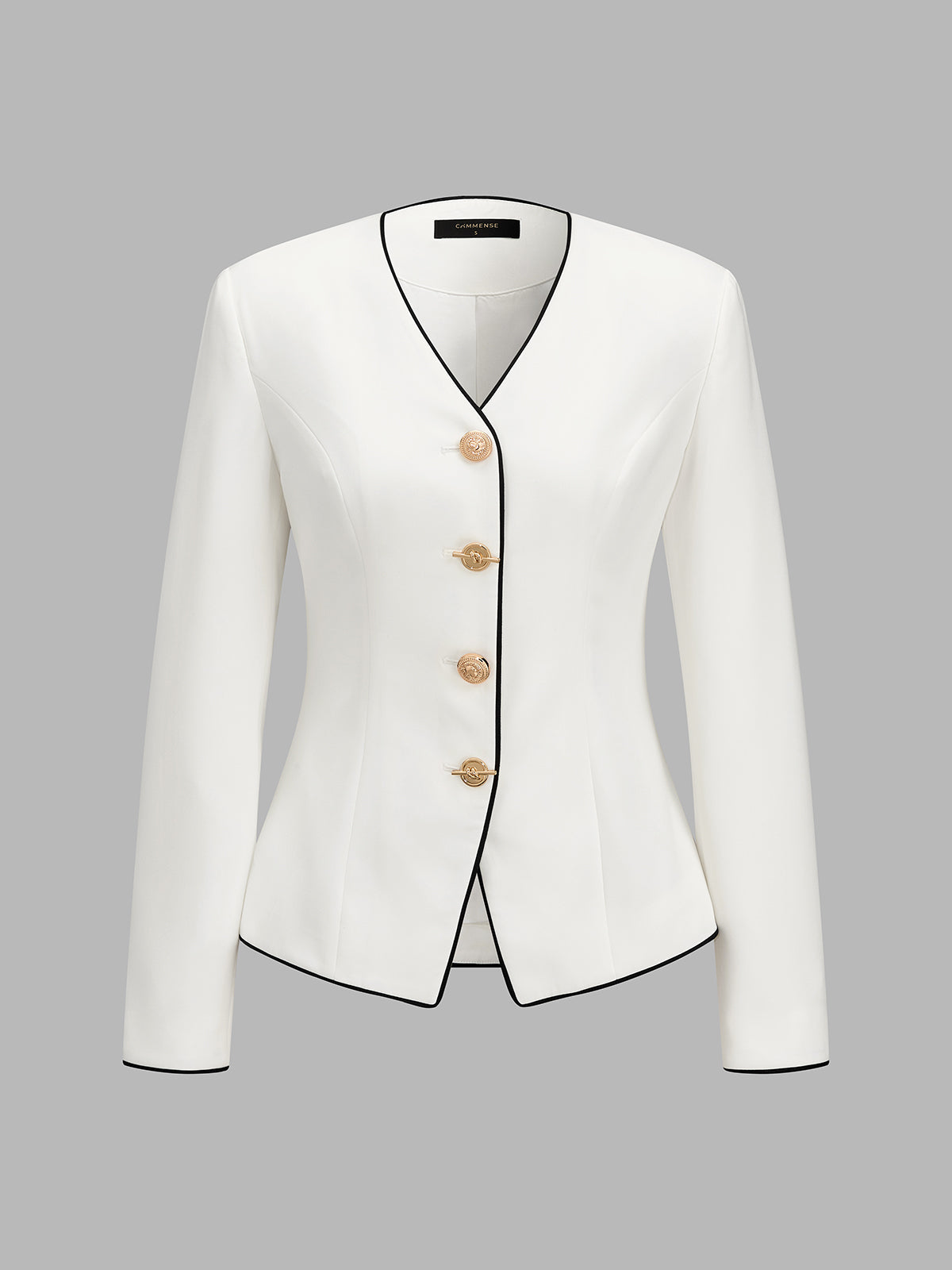 Ramona | Blazer Entallado con Ribete en Contraste