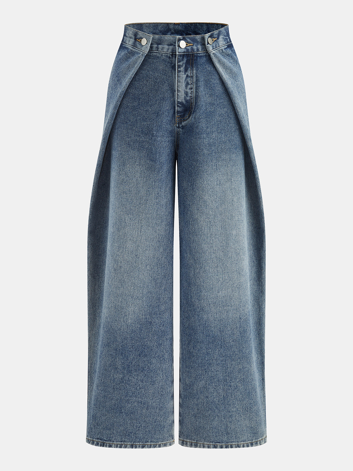 Marta | Jeans Pierna Ancha en Capas con Trabilla