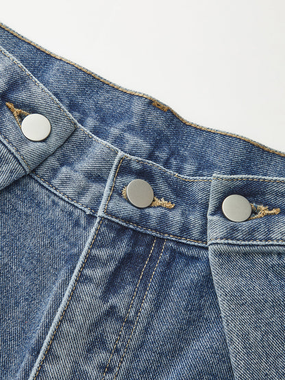 Marta | Jeans Pierna Ancha en Capas con Trabilla
