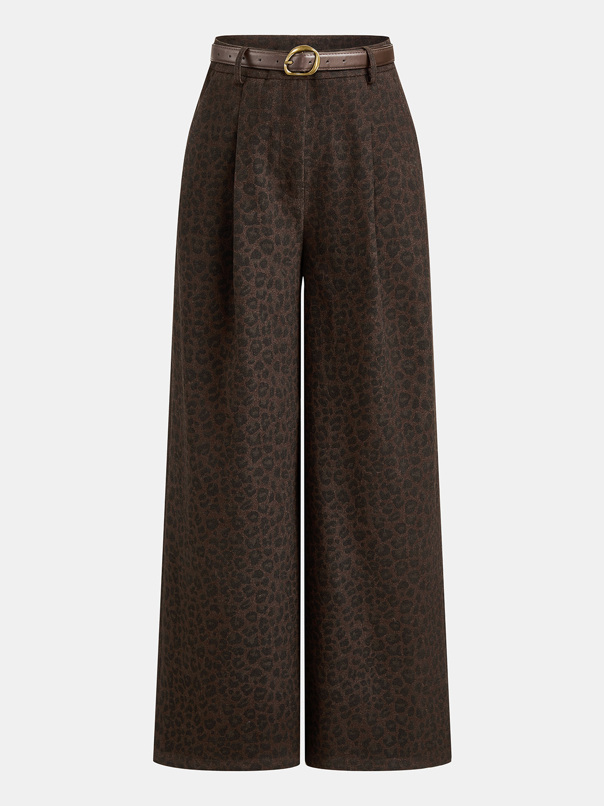 Iratxe | Jeans Pierna Ancha Leopardo con Cinturón