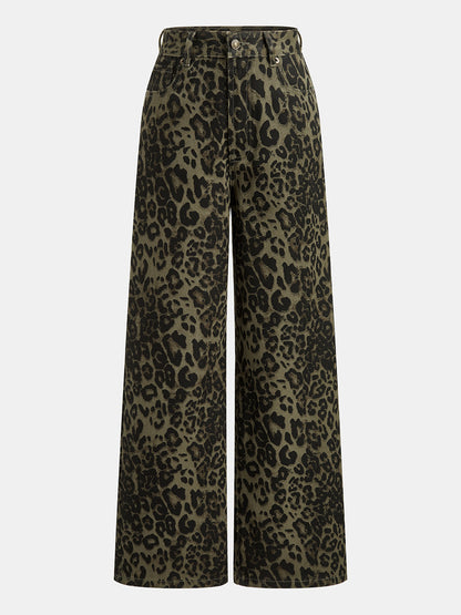 Sonia | Jeans Pierna Ancha Leopardo Vintage