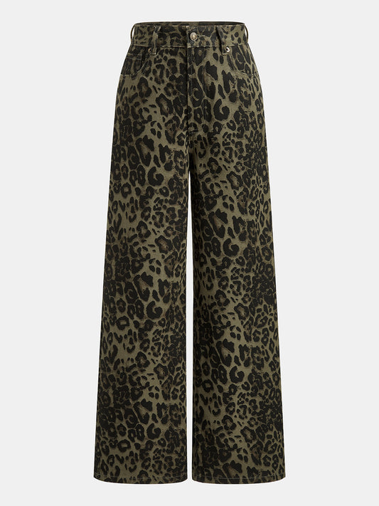 Sonia | Jeans Pierna Ancha Leopardo Vintage