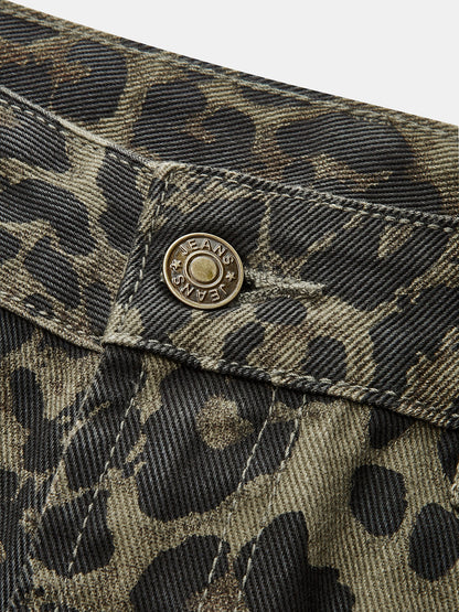Sonia | Jeans Pierna Ancha Leopardo Vintage