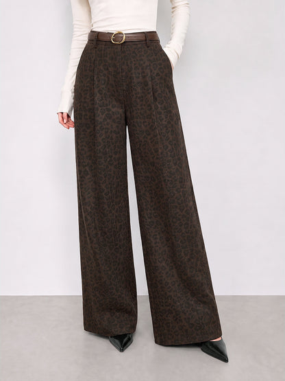 Iratxe | Jeans Pierna Ancha Leopardo con Cinturón