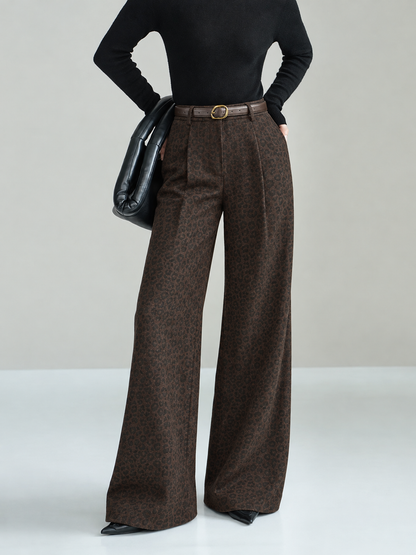 Iratxe | Jeans Pierna Ancha Leopardo con Cinturón