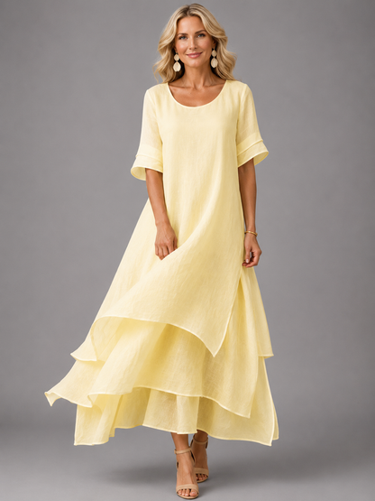 Liora | Vestido Maxi Grace Fluido - vestido de mujer, vista trasera | Chloe Bennett