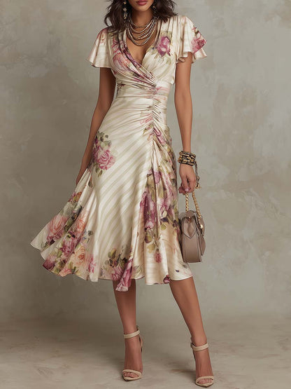 Alba | Vestido Midi Floral Vintage