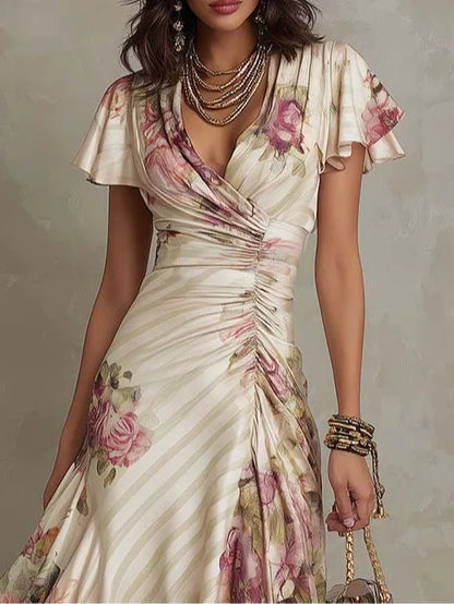 Alba | Vestido Midi Floral Vintage