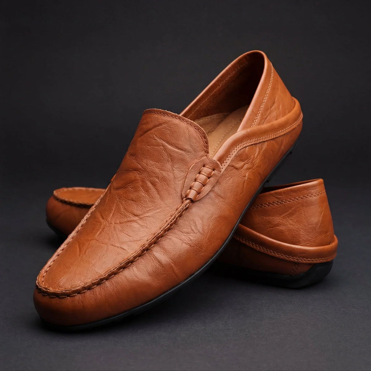 Jordi | Mocasines de Piel con Soporte