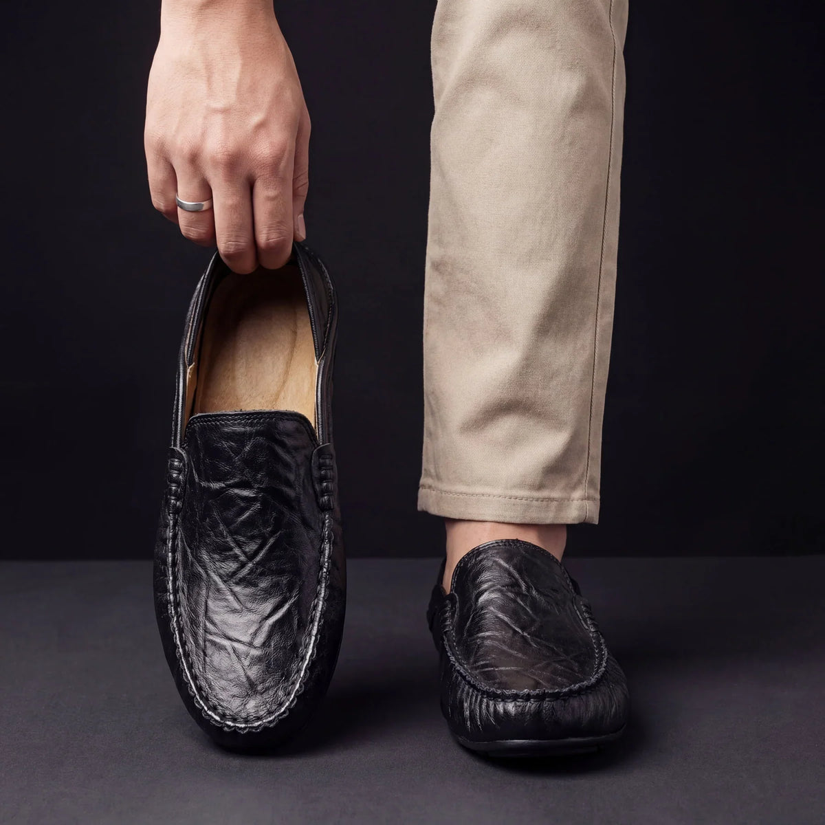 Jordi | Mocasines de Piel con Soporte