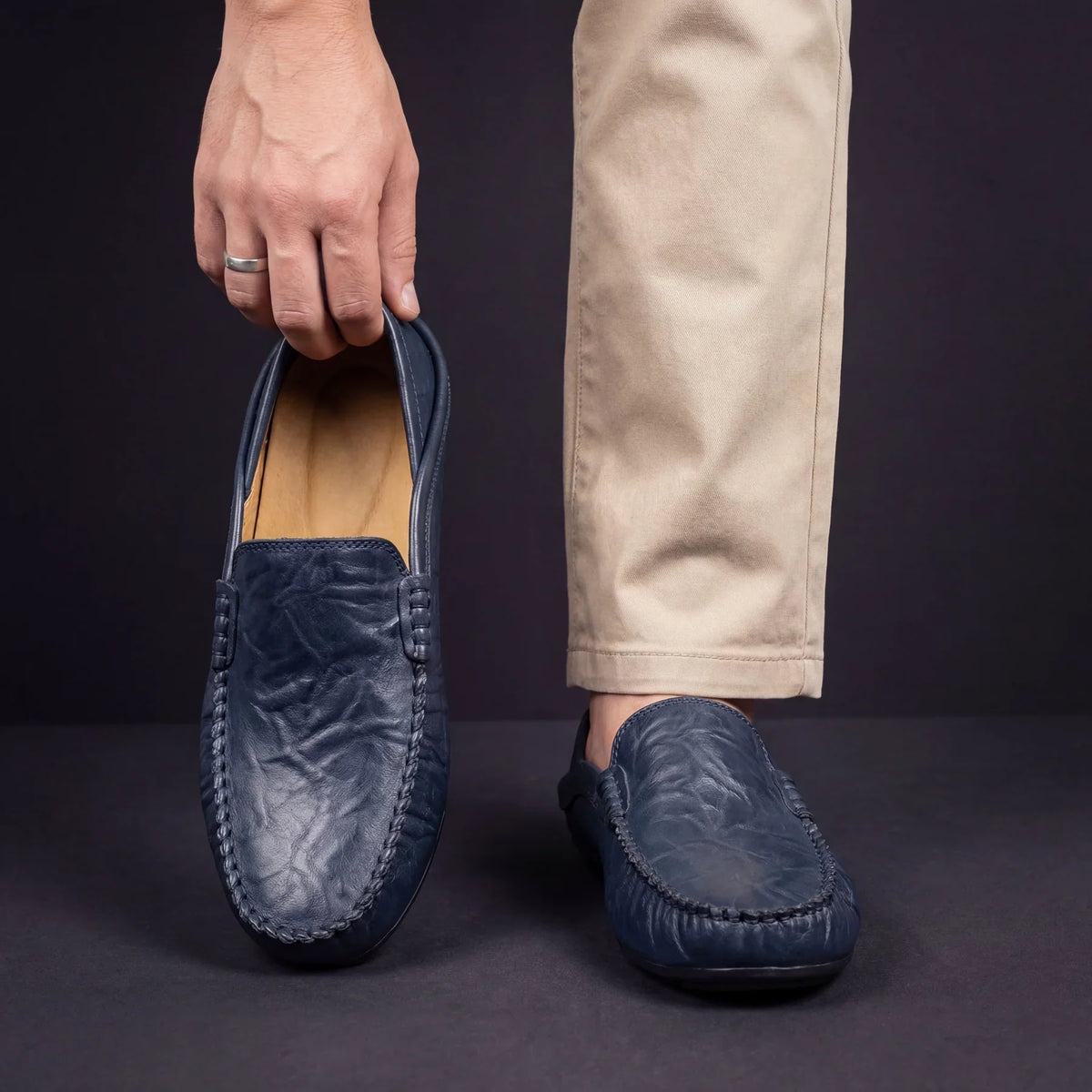 Jordi | Mocasines de Piel con Soporte