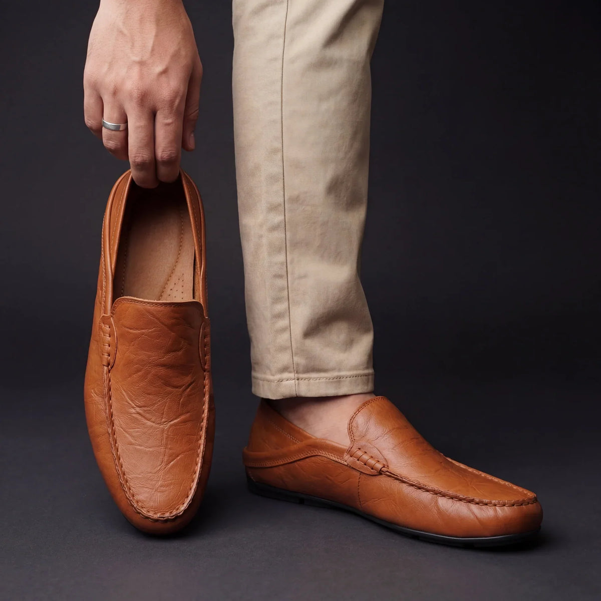 Jordi | Mocasines de Piel con Soporte