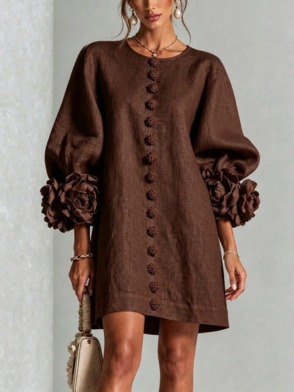 Olivia | Vestido floral mangas farol