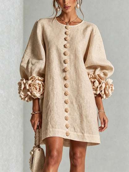 Olivia | Vestido floral mangas farol