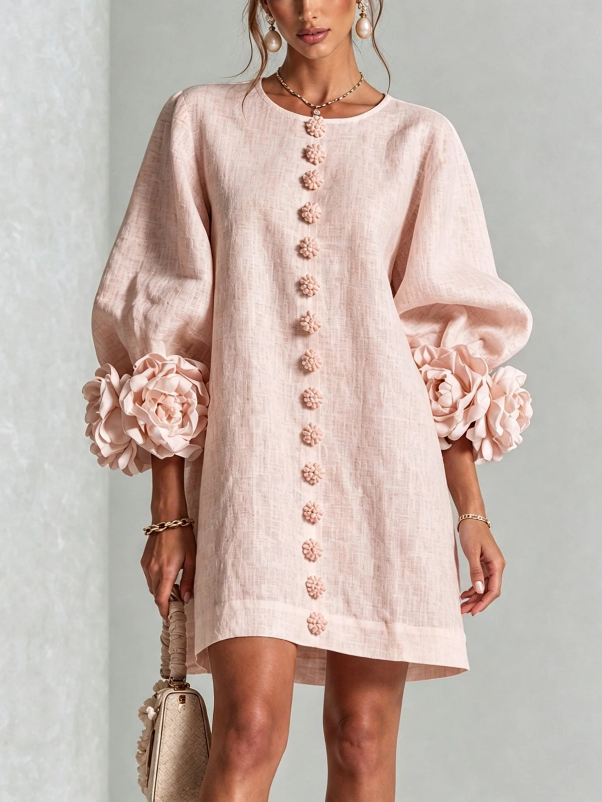 Olivia | Vestido floral mangas farol