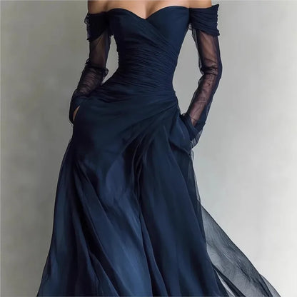 Eleonora | Vestido largo hombros descubiertos