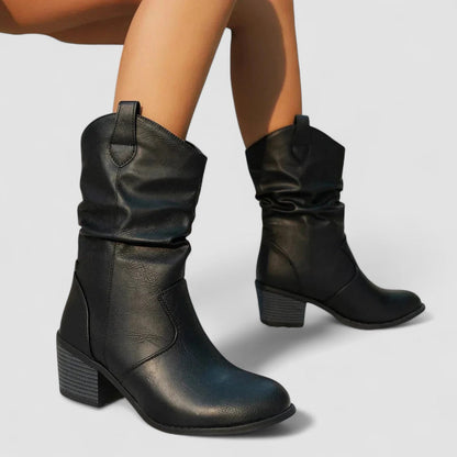 Monica | Botas de Piel Ortopédicas - calzado de mujer, otro ángulo | Chloe Bennett