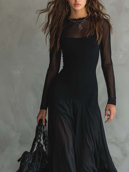Neroa | Vestido maxi de tul